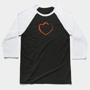 Mutant Heart Orange Baseball T-Shirt